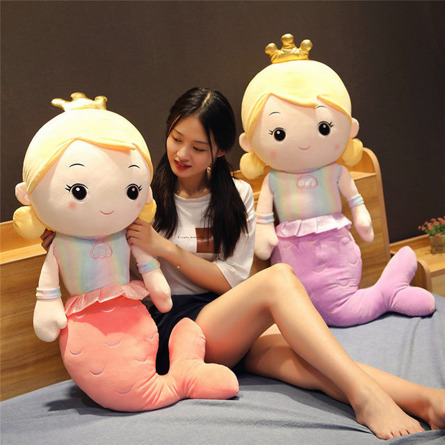 Mermaid Pillow Doll Princess Plush Toy Ragdoll ຂອງຂວັນເດັກນ້ອຍເດັກຍິງ Doll Soothing Rag Doll Bed