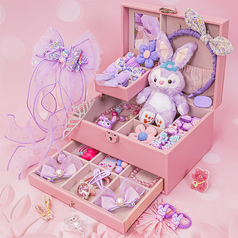 Star Dew Children's Hair Accessories Gift Box Set Primary School Students' Hair Accessories Girls' High-End Jewelry Box Little Girl's Birthday Gift