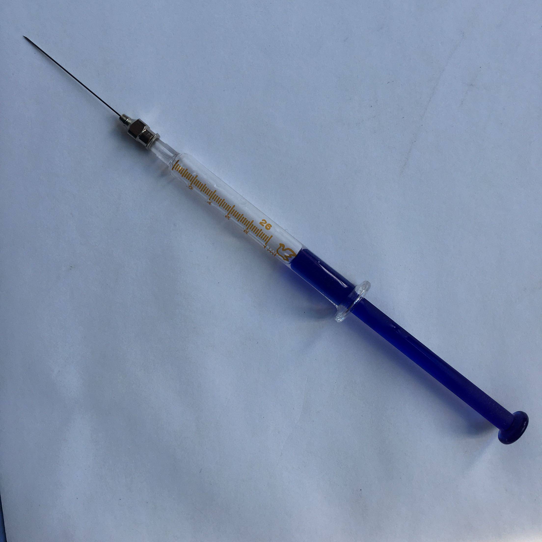 1毫升气密性玻璃针筒色谱用气体玻璃针筒特价