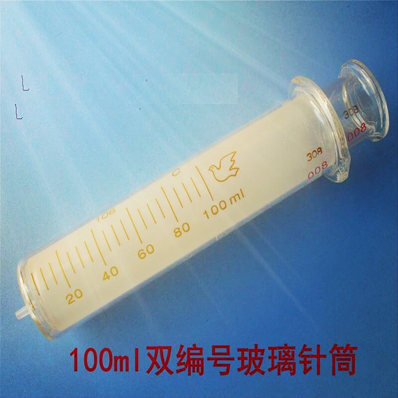 100ml双编号电力玻璃针筒 高密封性注射器变压器油气分析专用针管