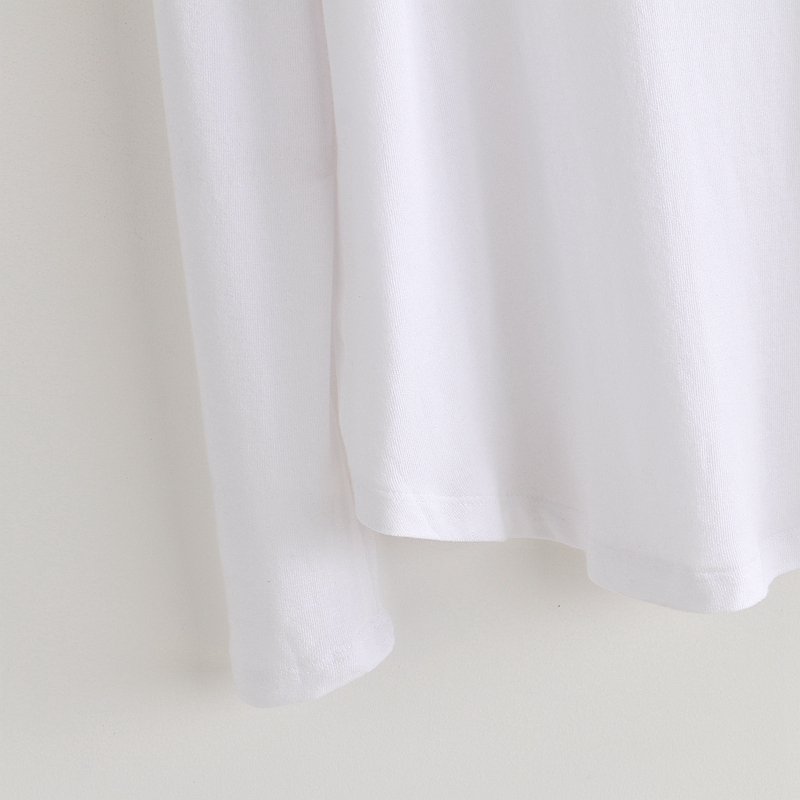 II21 mới dài tay T-Shirt của phụ nữ mùa xuân và mùa thu lỏng mỏng khâu đáy áo vòng cổ ladies bên ngoài mặc áo sơ mi áo khoác thun nữ