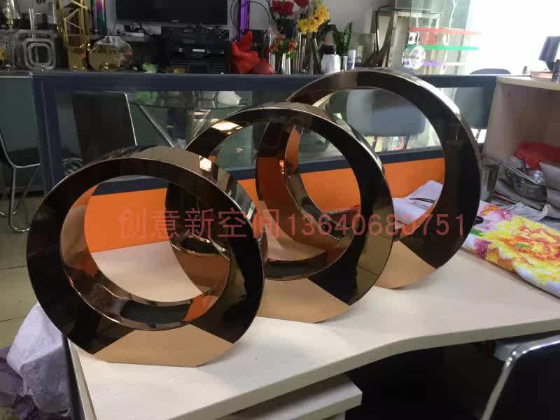 Landscape stainless steel sculpture custom outdoor sketch courtyard lucky decoration abstract floor metal large ornament