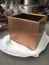 Factory Upscale Outdoor Hotel Office Mall Square Stainless Steel Flower Case Flower Pot Floral Bowl Customized