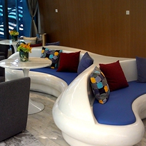 GRP New Casual Clubhouse Sofa FRP Flowers Styling Bench Profiled Modern Rest Stool Brief Customize