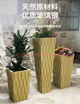 GRP resin flower pot square combined flower box square mall Flower Bowl Hotel District Landscape Landing Vase