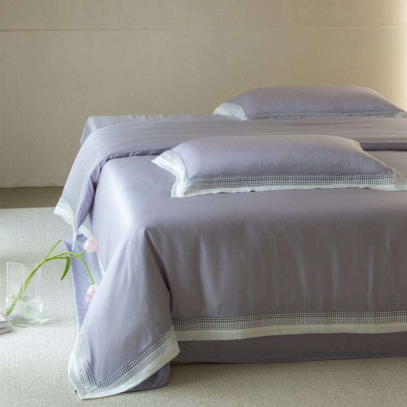 Markcross [Little Xuan Window] 100-Count Ultra-Fine Austrian Pure Tencel Four-Piece Bedding Set, Bingboke