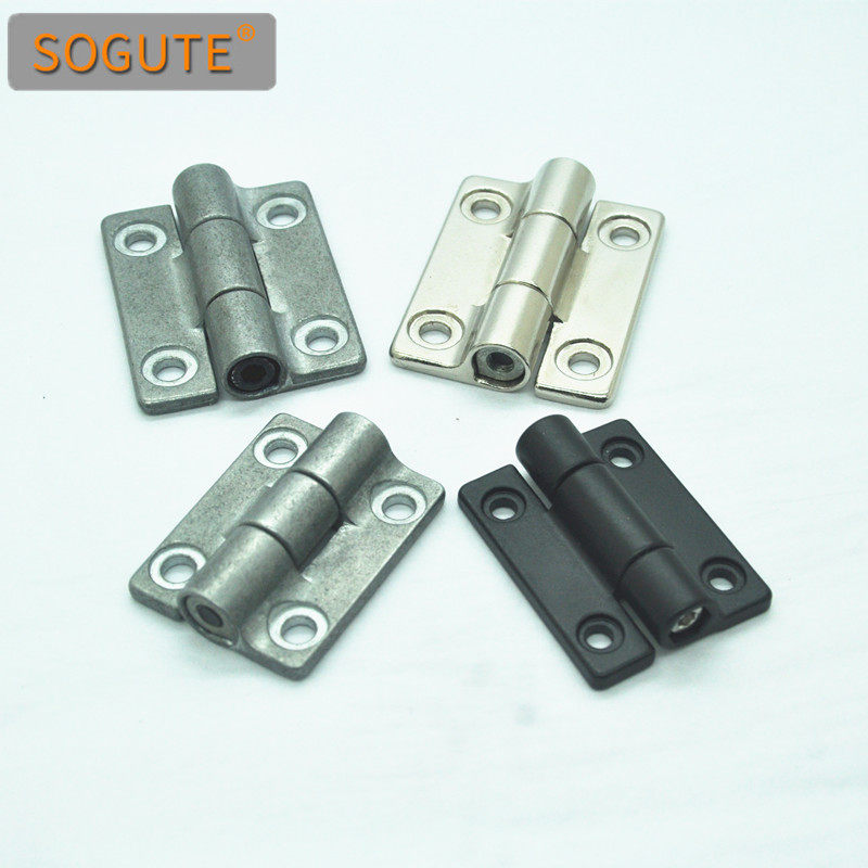 Adjustable plane hinge shaft Torque force can be adjusted with any stop damping Stop hinge can be positioned and folded