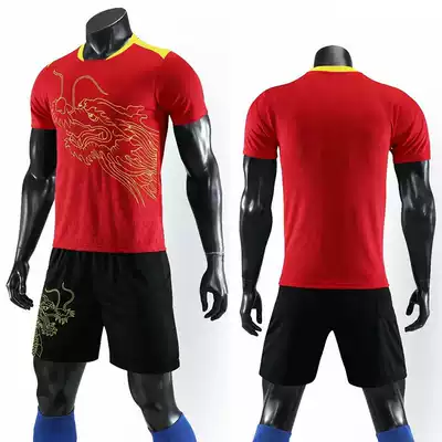 2019 new short-sleeved dragon boat football suit suit men's quick-drying dragon team training suit competition suit printing number
