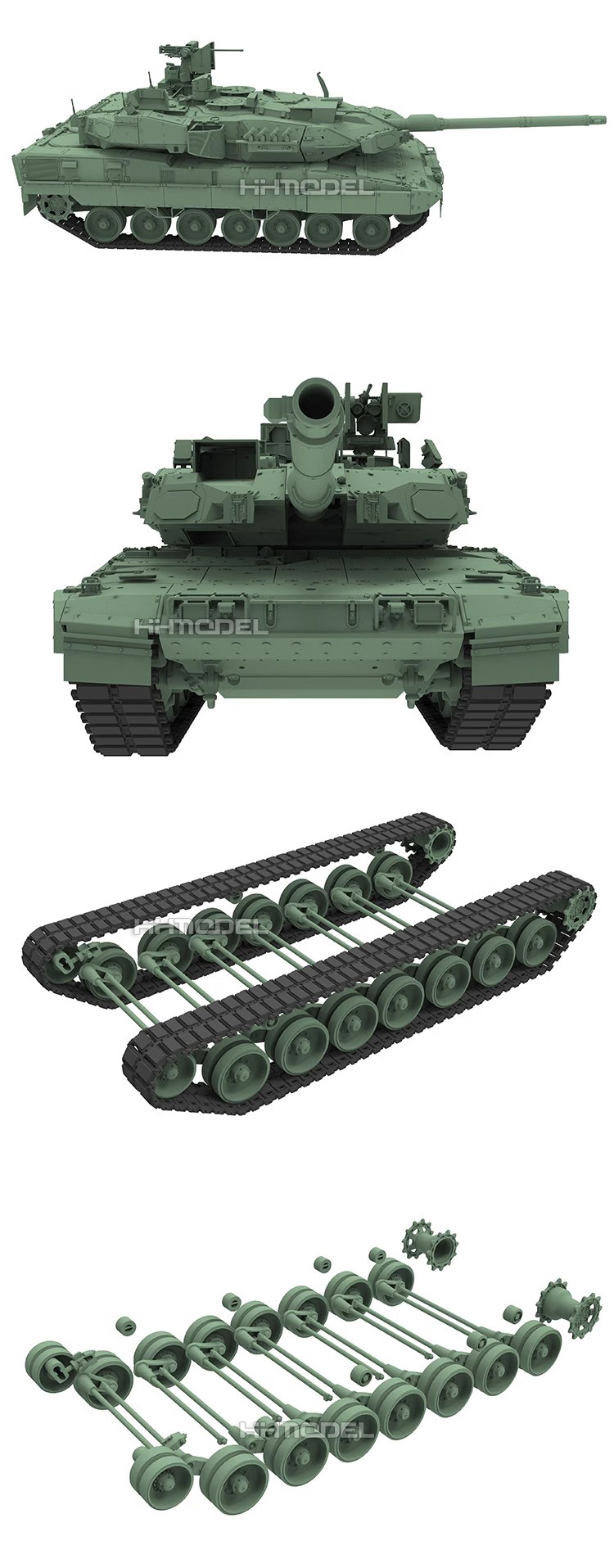 Amuseホビーモデルタンクキット、Leopard2a8メインバトル、1:35