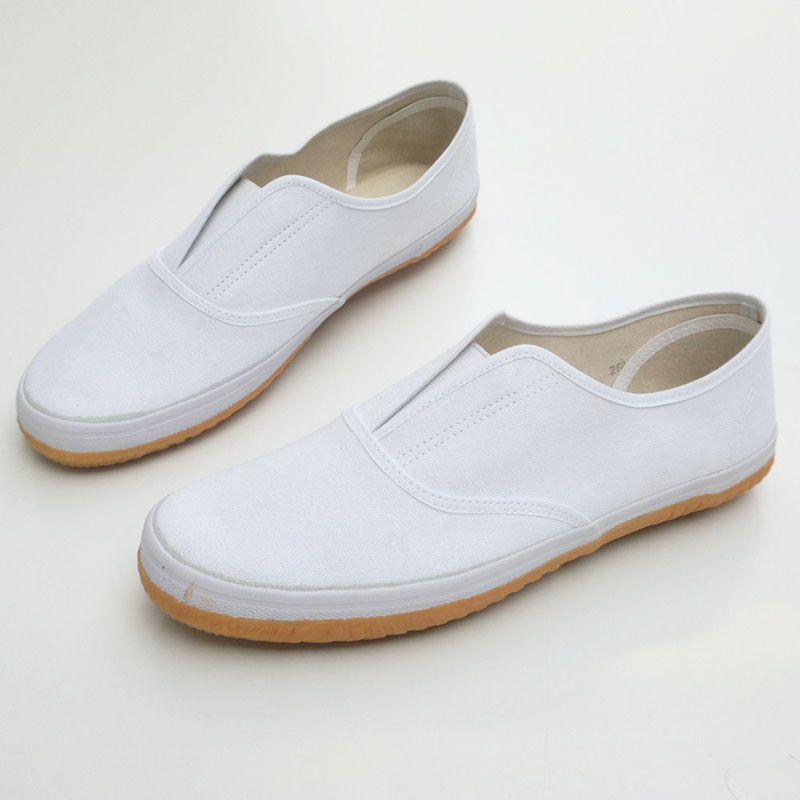 Double Star White Sails Cloth Shoes Bull Fascia Bottom Pure Color One Foot foot male and female universal sanitary shoes Lazy Sneakers