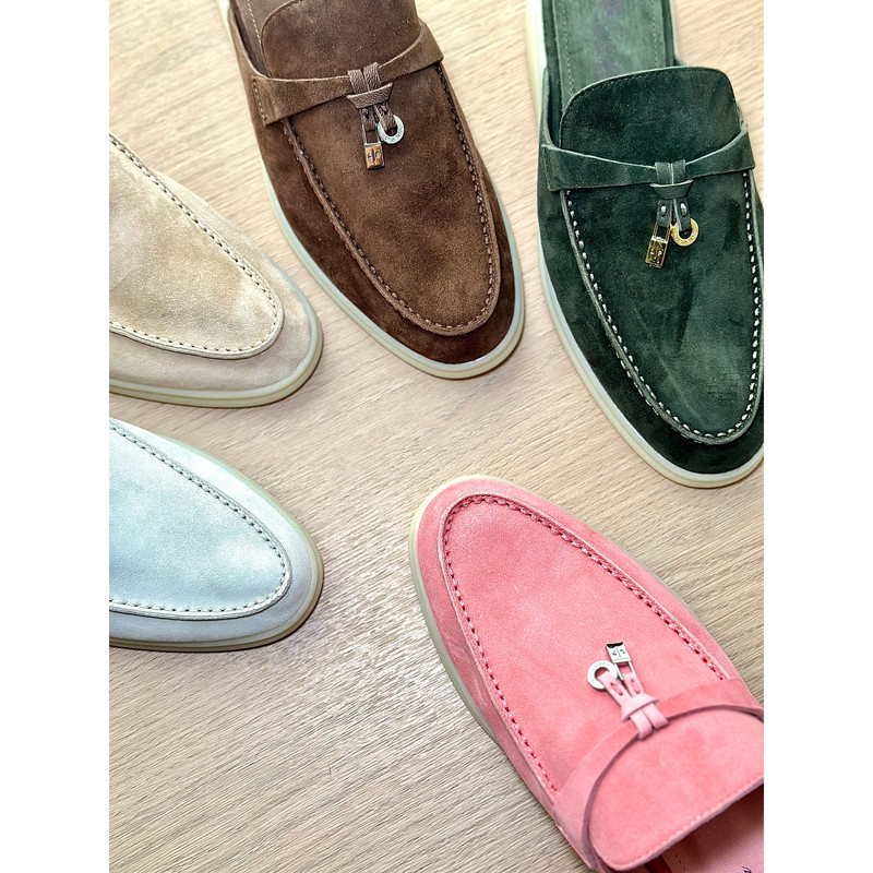 As Skin-Friendly as Wearing Cotton Socks, Calf Velvet Slip-On Mules, Lazy Slip-On Mules, Old Money Style Slippers