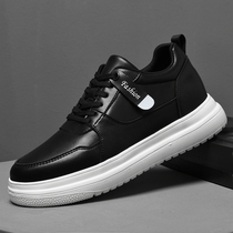 Inner heightening shoes mens 2022 spring new mens shoes small size sports and leisure shoes genuine leather 37 heightening 8 10cm sneakers
