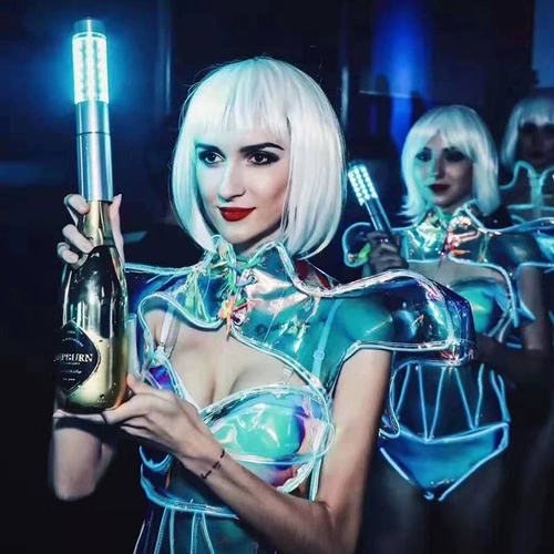 Бар шампанский флэш -флэш -светодиодные светодиодные зарядные лошадь борьба с борьбы с ночью в магазине ktv