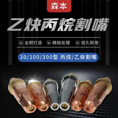 Shanghai Morimoto propane two-piece cutting G07-30 100 300 type plum blossom one ring acetylene national standard cutting nozzle