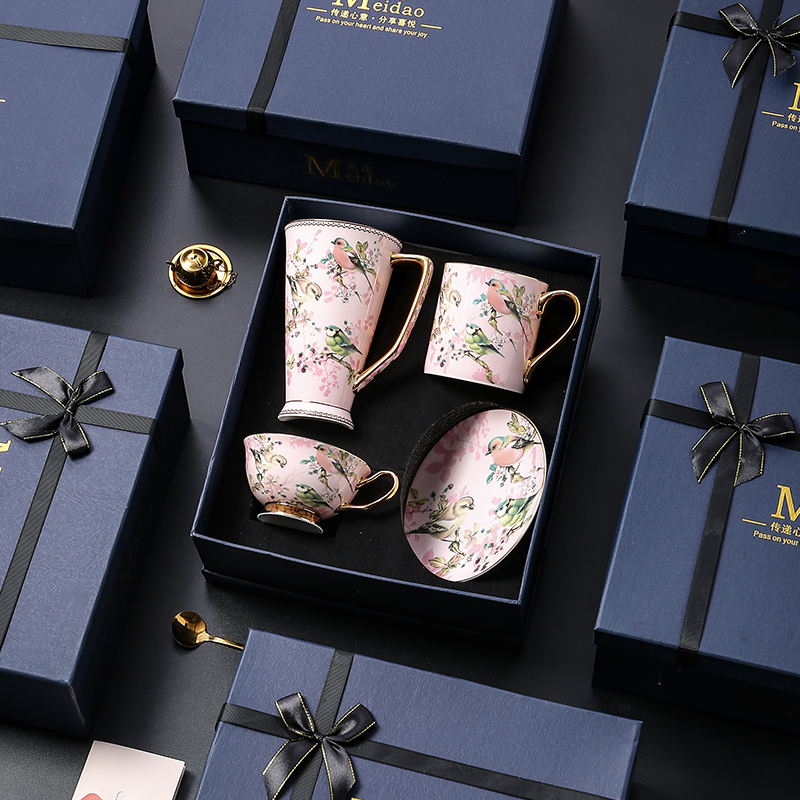 Mei Dao coffee cup high-end exquisite bone china large-capacity mug designer afternoon tea cup set