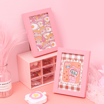 Wooden photo frame table 6 inch creative childrens IKEA pink girl heart cute cartoon decorative frame Photo frame picture frame