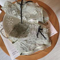 Strange Uncle (Seiko Embroidery) Japanese breathable mesh thin sweet low waist sexy girly underwear breifs