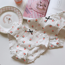 Strange uncle (good-looking peach underwear) pure cotton cute sweet girl cotton low waist breifs