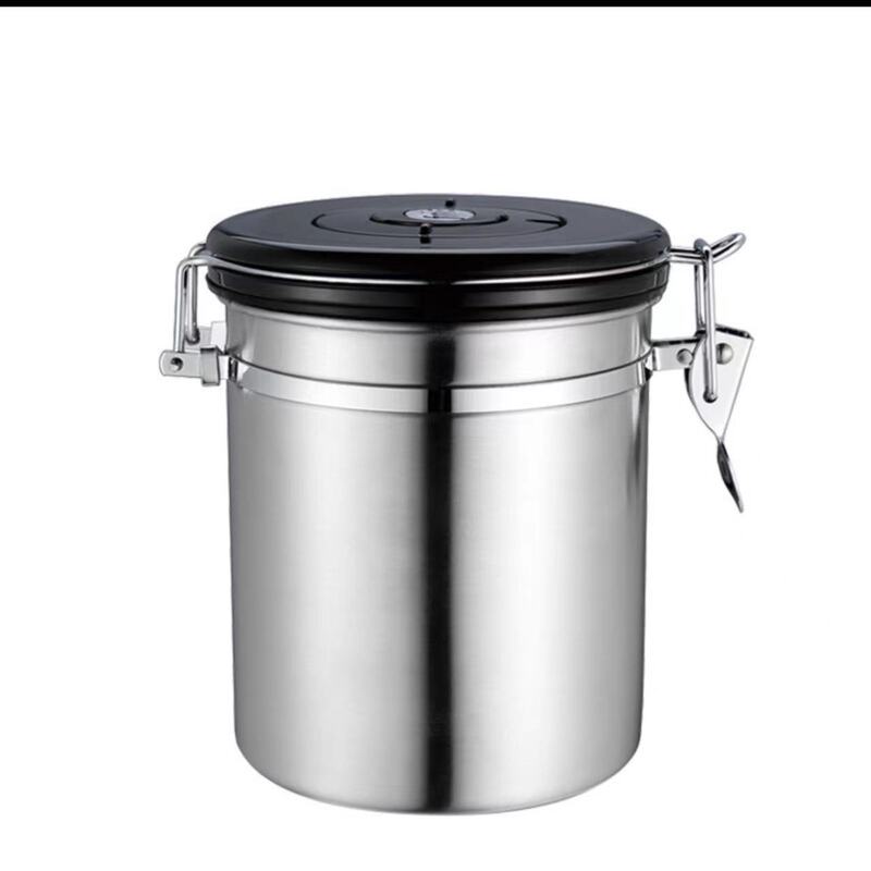 304 Stainless Steel Sealed Jar for Storing Coffee Beans, Tea, Kitchen Moisture-Proof Storage, and Milk Tea Shop Use 304 Stainless Steel Sealed Jar for Storing Coffee Beans, Tea, Kitchen Moisture-Proof Storage, and Milk Tea Shop Use
