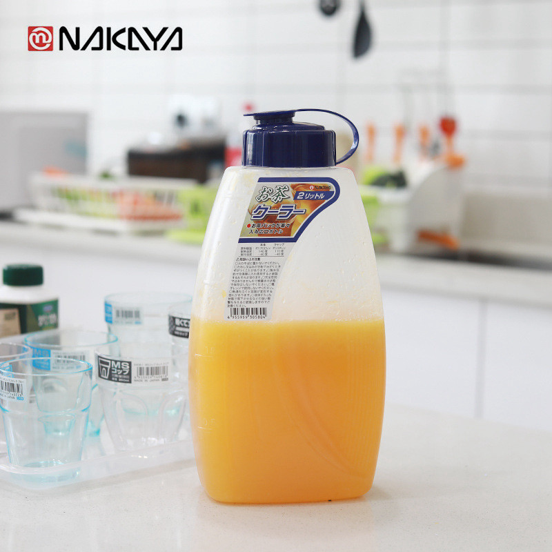 Japan imported household large capacity high temperature resistant cold water kettle refrigerator Beverage juice milk cold water bottle plastic container