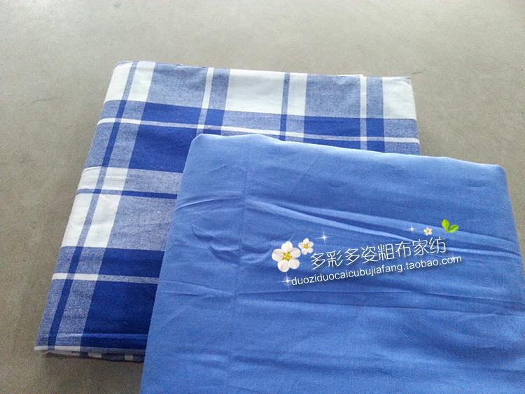 Ký túc xá sinh viên Kẻ sọc giường đơn giản màu xanh Quilt Đặt Ba mảnh màu xanh Sheets Độc ký túc xá tấm màu xanh