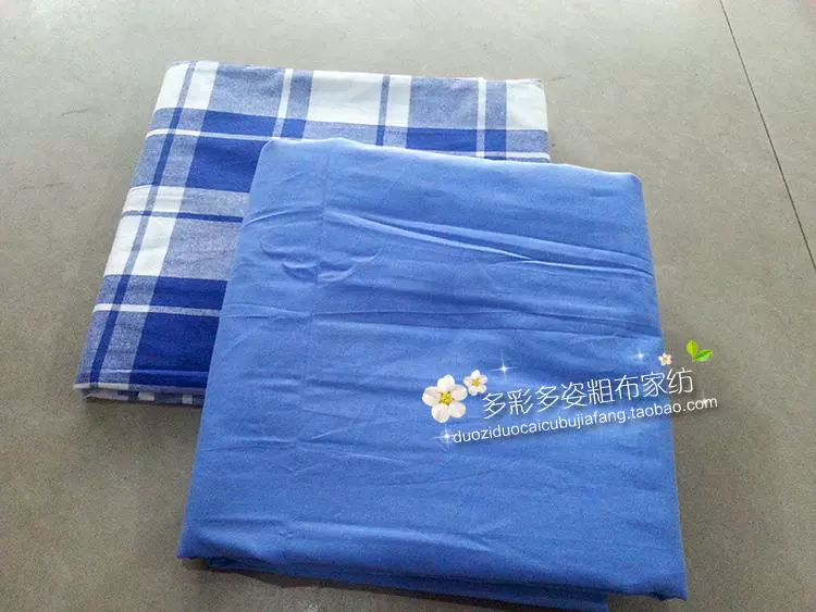 Ký túc xá sinh viên Kẻ sọc giường đơn giản màu xanh Quilt Đặt Ba mảnh màu xanh Sheets Độc ký túc xá tấm màu xanh