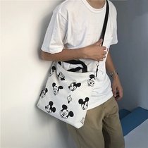OK Exclusive Design 2022 Skew Satchel White Sail Bag Mouse Cartoon Full Print Men and women Tide Bags South Koreas Edition Port Wind
