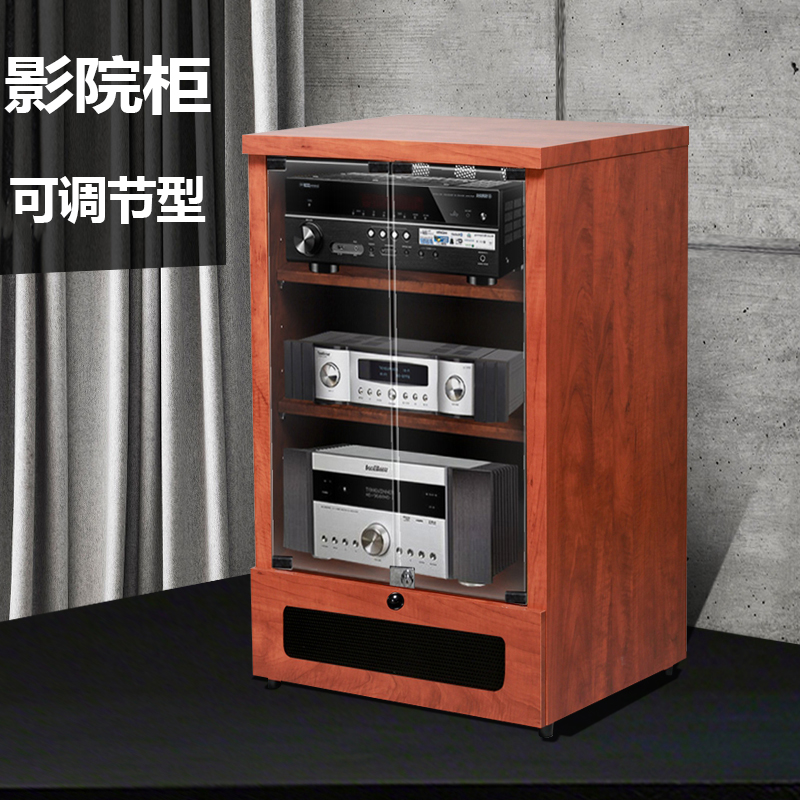 Jiesheng power amplifier cabinet wooden power amplifier rack KTV audio and video shelf audio theater chassis equipment equipment cabinet