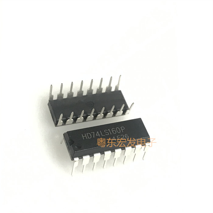 New HD74LS160P 74LS160 74 Series logic chip straight plug DIP-16 spot can be straight shot