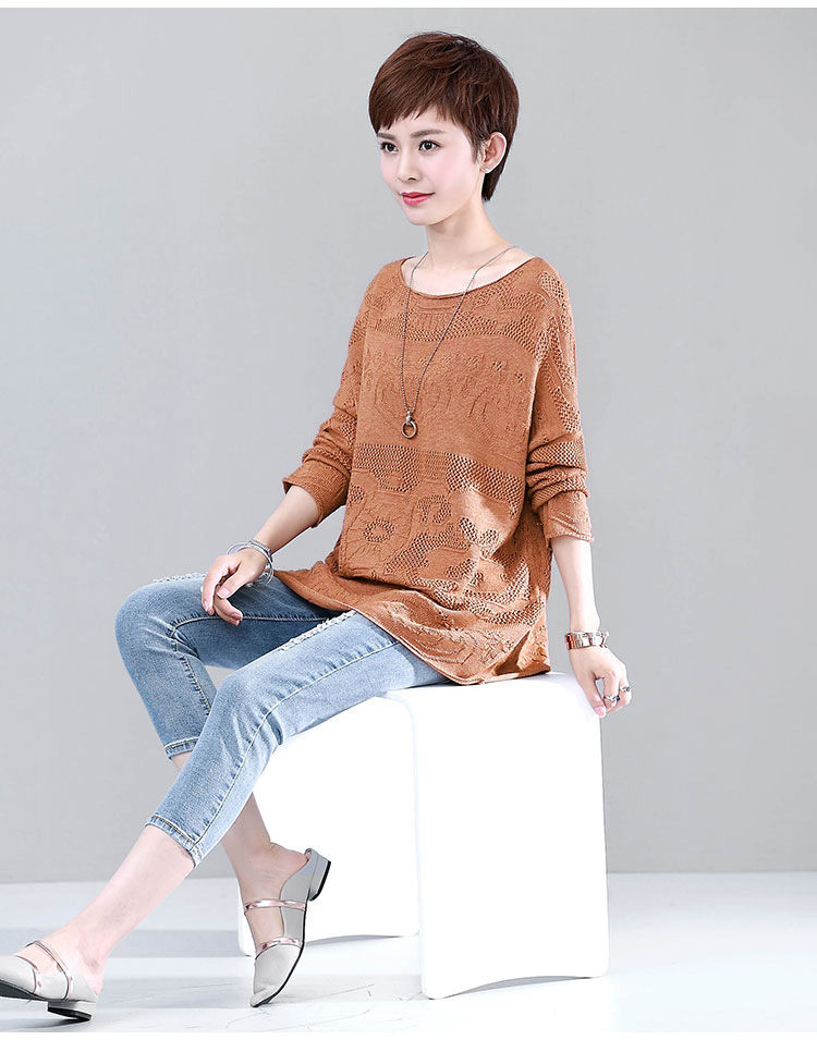 Áo len mỏng cho nữ mùa thu 2018 phiên bản Hàn Quốc mới của mùa xuân và áo thu đông rộng kích cỡ set đồ mùa hè shop quần áo nữ