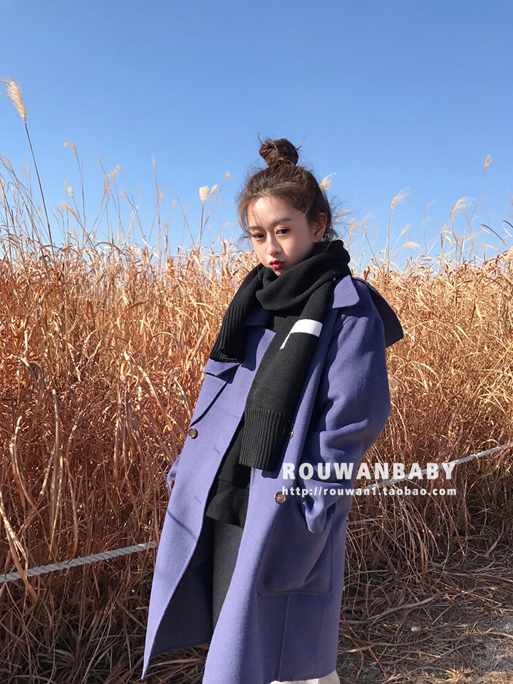 ROUWANBABY171201 chòm sao đất đỏ người đàn ông mùa thu và mùa đông mới áo khoác dài hai mặt áo khoác nữ mùa đông áo phao nữ hàng hiệu