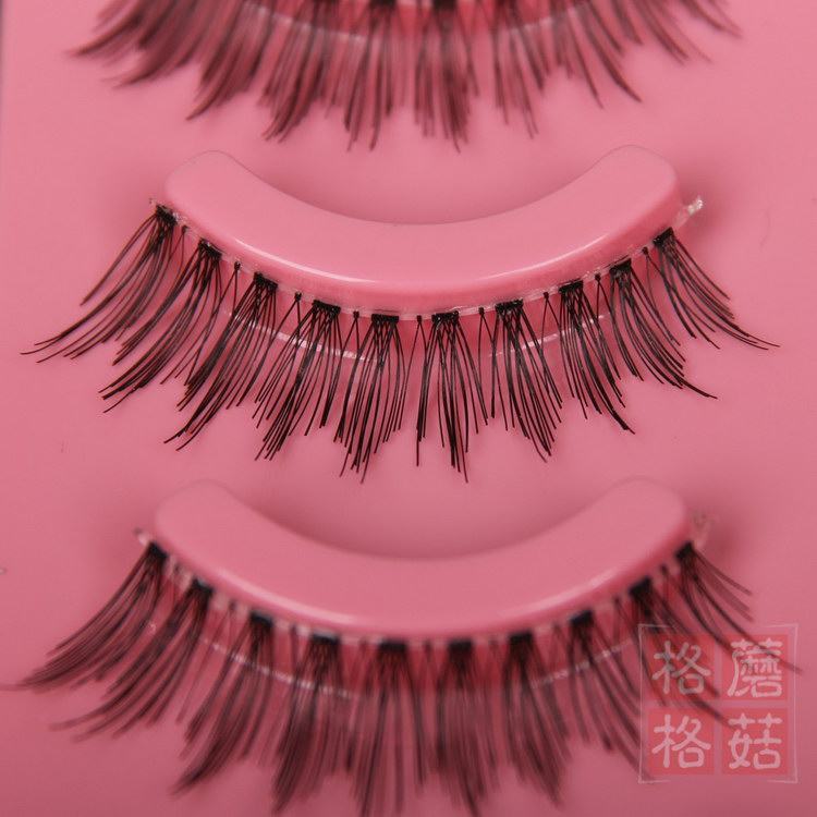 P02 تصدير تايوان نقية اليدوية اليابانية ماكياج عارية ماكياج شفافة عبر ستيمد الرموش الصناعية مربع من البريد