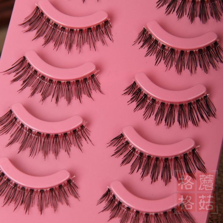 P02 تصدير تايوان نقية اليدوية اليابانية ماكياج عارية ماكياج شفافة عبر ستيمد الرموش الصناعية مربع من البريد