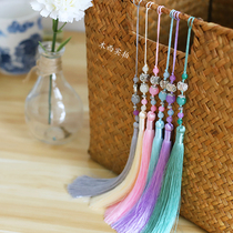 Fan fan tassel fan pendant folding fan pendant handmade Chinese knot pendant accessories beads hanging ears
