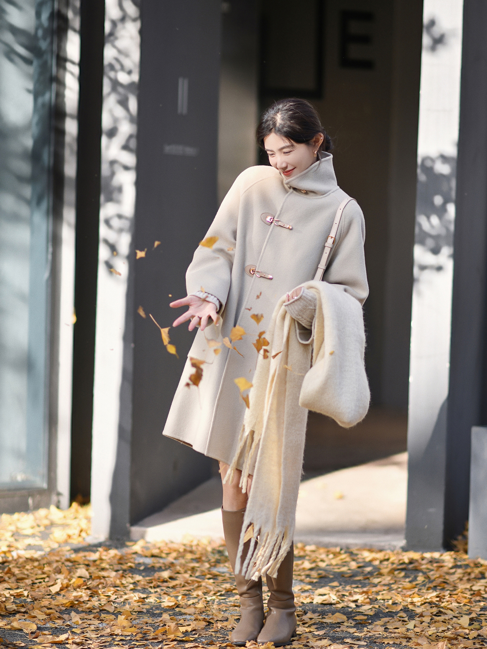 Daxi homemade) atmospheric coat｜100% Australian superfine high-count Beibei wool winter warm coat