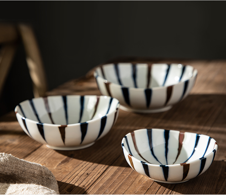 Song of sakura Japanese what three peak blue grass preservation bowl of soup bowl ten Japanese domestic high - grade ceramic bowl bowl of rice bowls