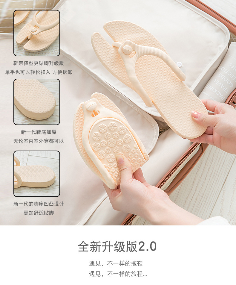 Du lịch gấp di động dép đi biển kỳ nghỉ đi biển chống trượt giày nam và nữ dép đi dép ngoài trời - Khởi động ngoài trời giày đi tuyết nữ