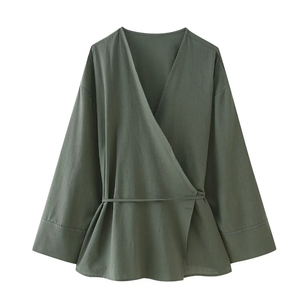 Стильные костюмы kaslead 新款 女装 欧美风双襟和服式外衣休闲裤 5427743 5427431