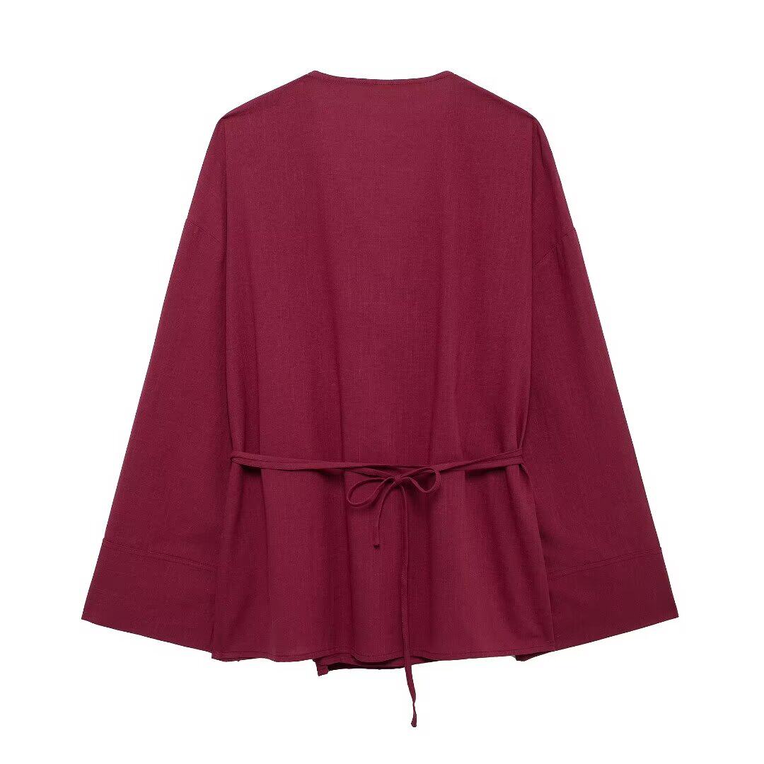 Стильные костюмы kaslead 新款 女装 欧美风双襟和服式外衣休闲裤 5427743 5427431