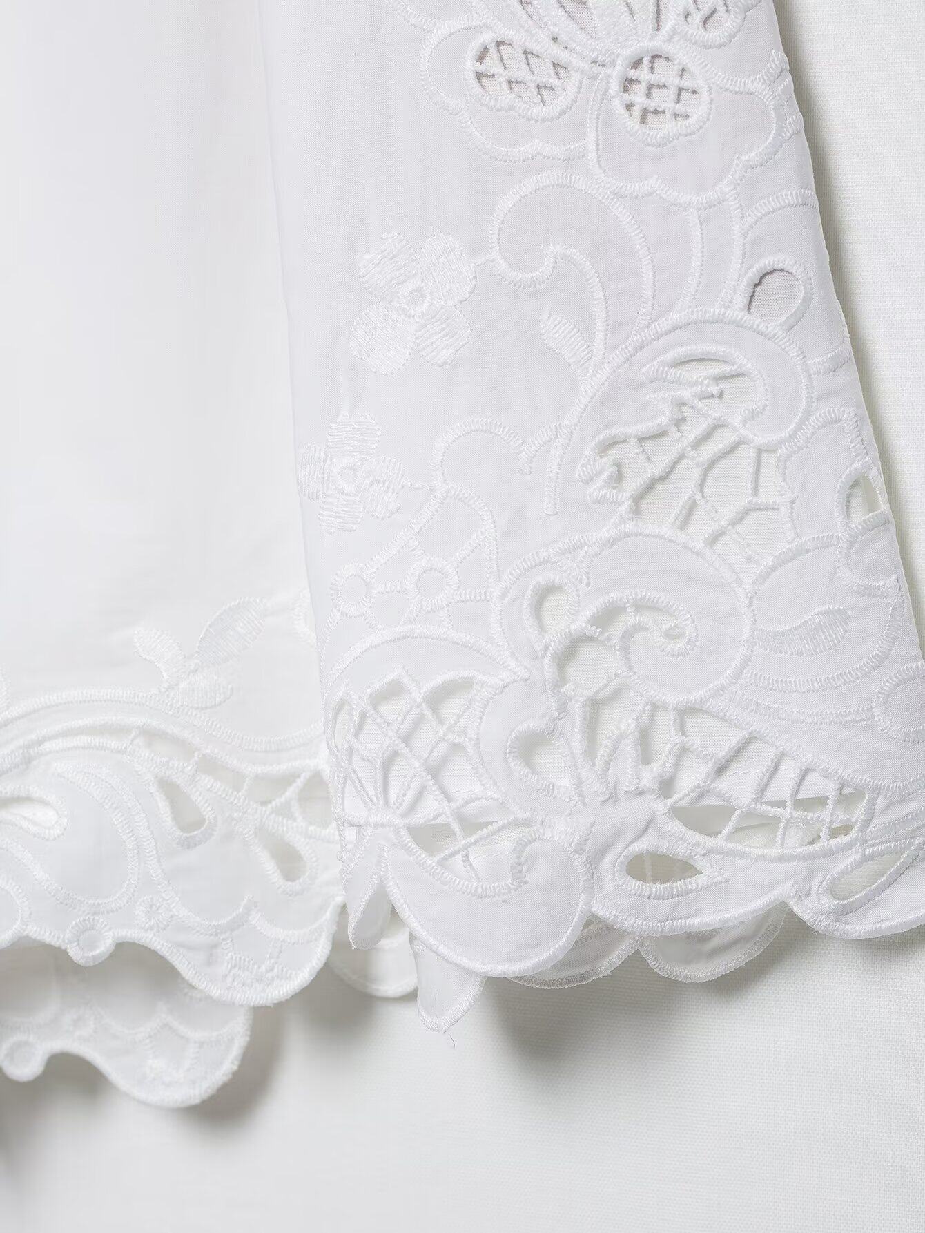 Стильные костюмы kaslead 新款 女装 欧美风刺绣镂空上衣半身裙裤 5107051 4786059