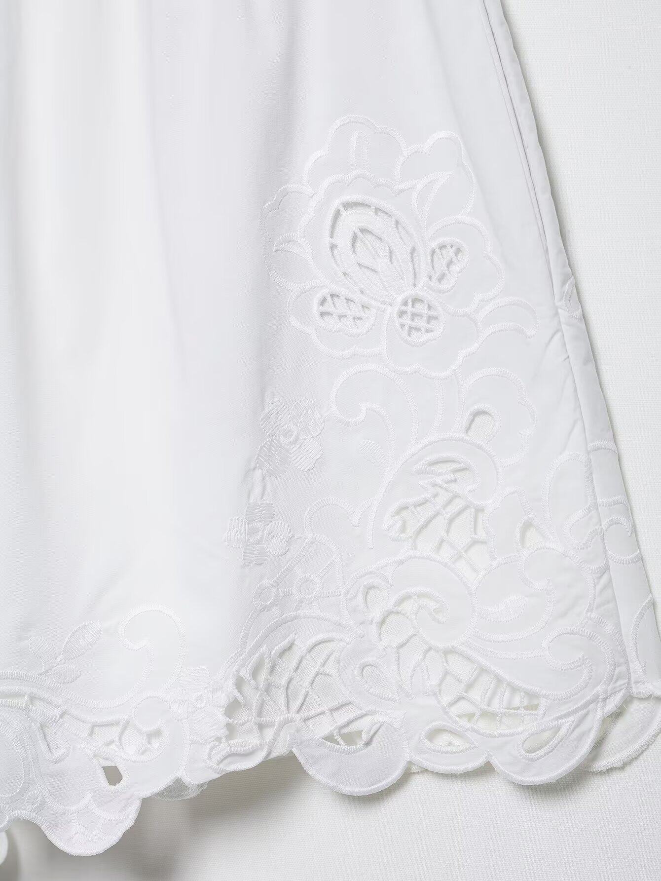 Стильные костюмы kaslead 新款 女装 欧美风刺绣镂空上衣半身裙裤 5107051 4786059