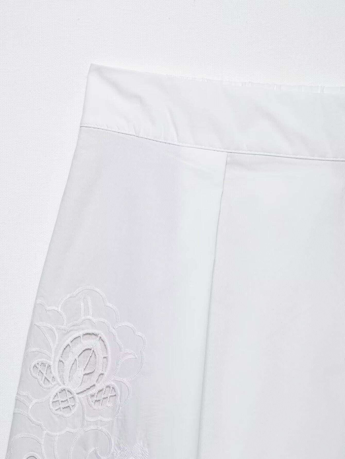 Стильные костюмы kaslead 新款 女装 欧美风刺绣镂空上衣半身裙裤 5107051 4786059