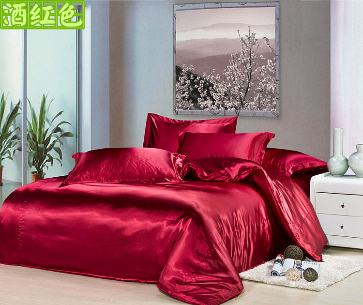 200 ngày lụa đích thực màu rắn lụa quilt cover mảnh duy nhất băng lụa quilt cover giường đôi duy nhất 1.5 giường 笠 mùa hè