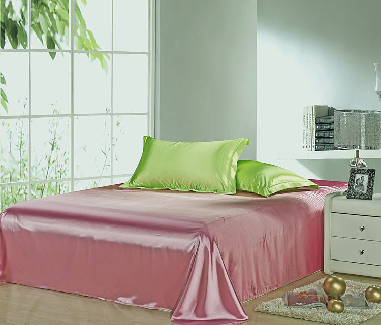 200 ngày lụa đích thực màu rắn lụa quilt cover mảnh duy nhất băng lụa quilt cover giường đôi duy nhất 1.5 giường 笠 mùa hè