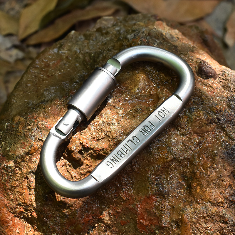 OUTDOOR EQUIPMENT TOOL CLIMBING BUCKLE HOOK KEY BUTTON LIGHT WEIGHT WITH LOCK D BUTTON ALUMINUM ALLOY QUICK HANGING BUCKLE D TYPE BUCKLE