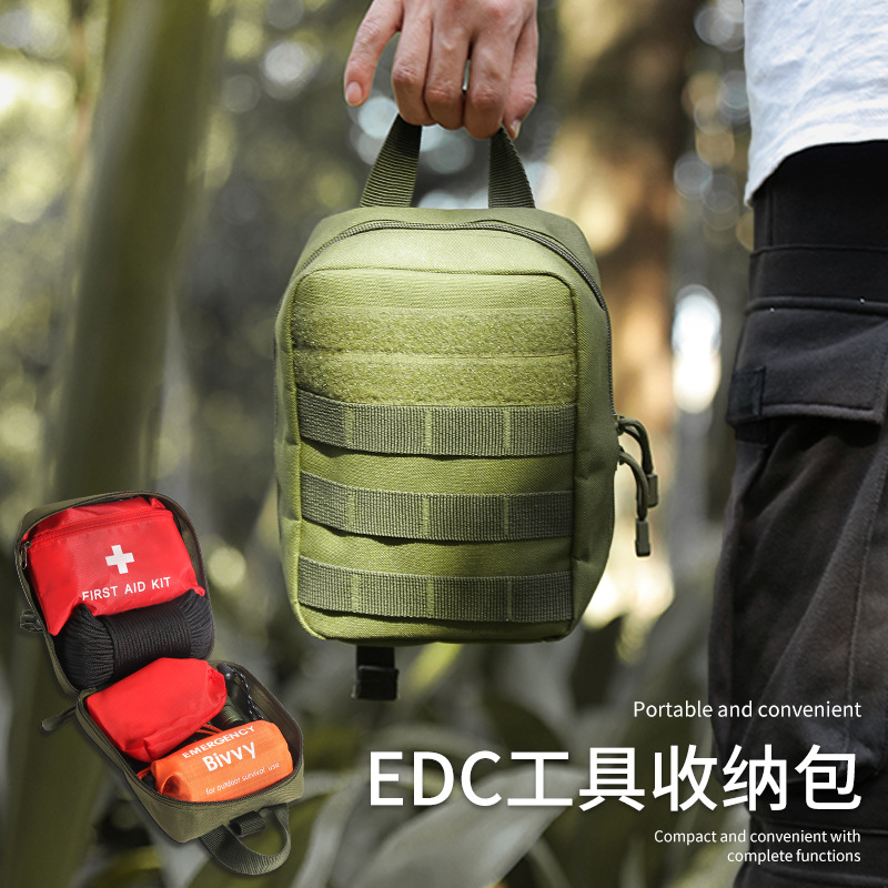 Outdoor Camping Portable Hanging Bag Single Shoulder Diagonal Satchel Purse Camouflated Tactical Bag EDC Multifunction Tool Containing Bag