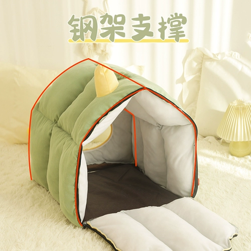 Кошачье гнездо зимой теплое, закрытое и безопасное, подстилка для кошек подходит для любого времени года, зимой используется коврик для кошек, приют для кошек