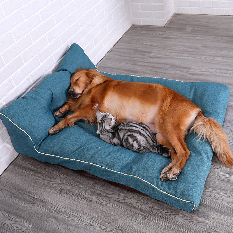 Pet Insert Back Sofa Mat Young Cat Into Cat Comfort Rest Bed Teddy Gold Fur Dogs Warm Autumn And Winter Nest