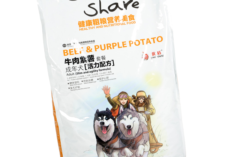 Thưởng thức món thịt bò khoai tây tím dành cho người lớn 10kg so với luật chăn nuôi gấu bên cạnh Keji Taidi Jinmao Husky loại chung - Chó Staples smartheart puppy