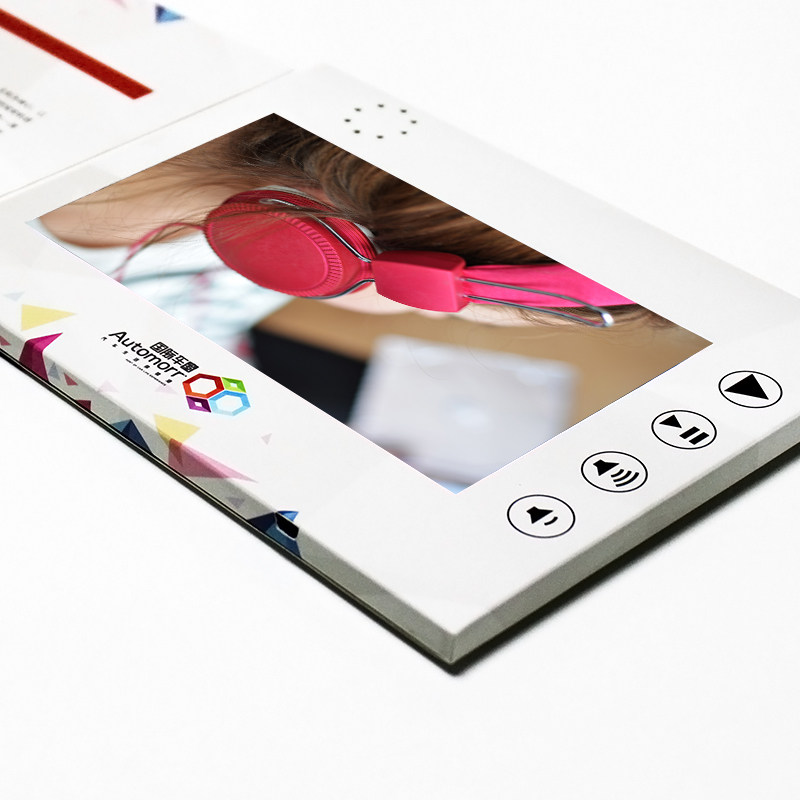 Picture album MP4 greeting card Video card electronic quality advertising music personalized custom business card festive business trend